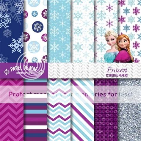 Frozen Disney Kit Papel Digital Para Scrapbook R Em