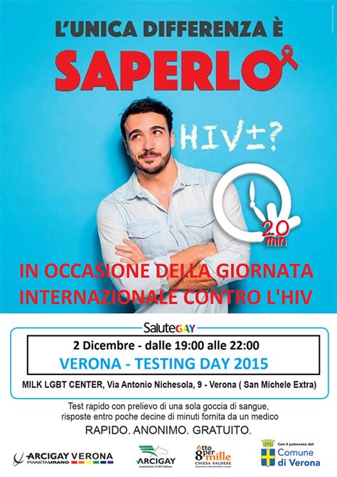 2 Dicembre TEST HIV FACILE GRATUITO ANONIMO A Verona