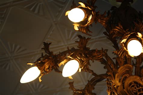 Twelve Light Antique Cast Iron and Brass Chandelier For Sale | Antiques.com | Classifieds