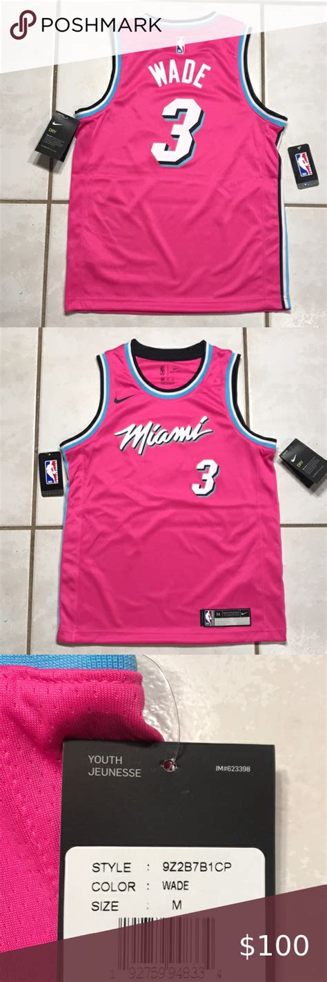 Miami Heat Dwyane Wade Pink Jersey Harry Wallace