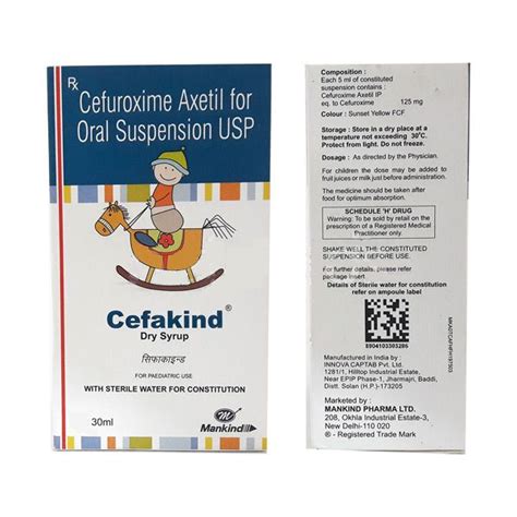 Cefakind Infection Dry Syrup 30 Ml Bottle Price From Rs 89 15 Unit