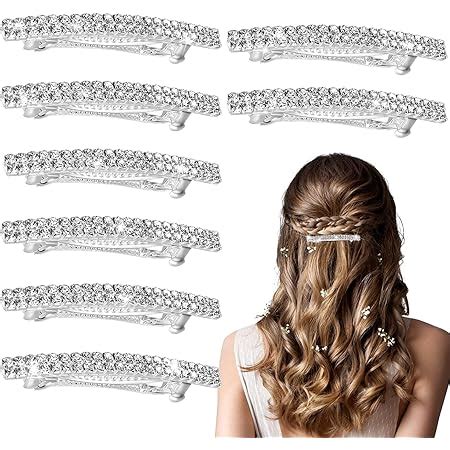 Amazon 4 Pcs Bling Rhinestone Hair Clips Small Sparkly Hair Clips