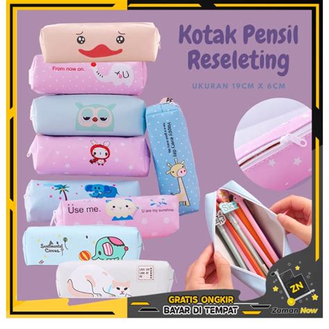 Jual Kotak Pensil Tempat Pensil Pulpen Karakter Hewan Lucu Tempat