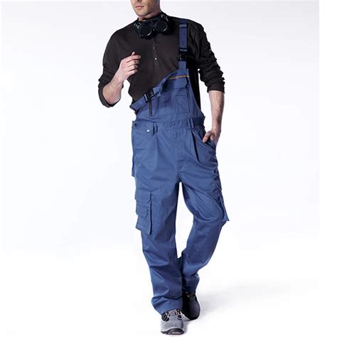 Buy Men Bib Overall Work Coveralls Fashion Vintage Locomotive Repairman Strap