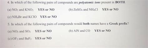 Solved Compound Naming Post Laboratory Assignment NAME Chegg