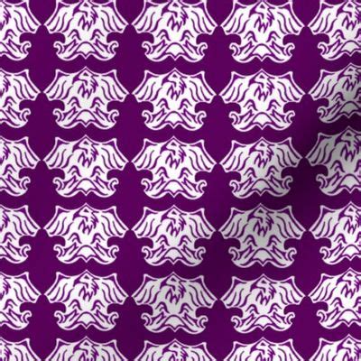 Fleur De Lis Eagle Tessellation Purple Spoonflower