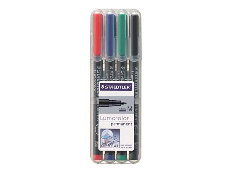 STAEDTLER LUMOCOLOR 317 Pack De 4 Marqueurs Permanents Pointe