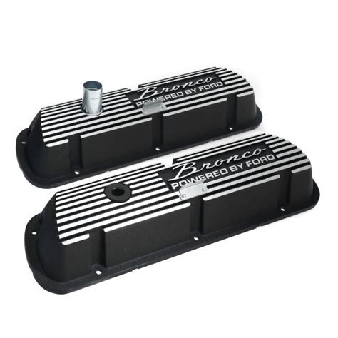 Black Bronco Script Aluminum Valve Covers 289302351w V8