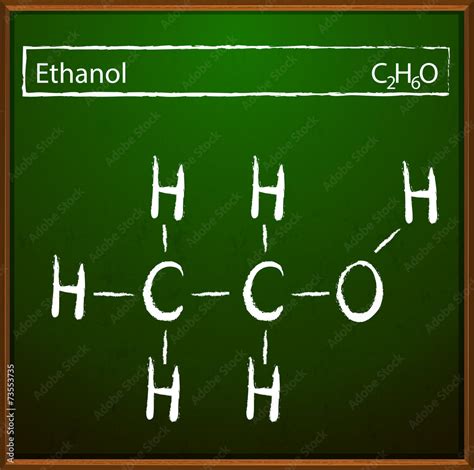 Ethanol molecular formula Stock Vector | Adobe Stock