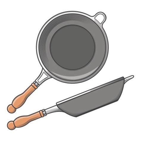 Frying Pan Royalty Free Vector Image Vectorstock