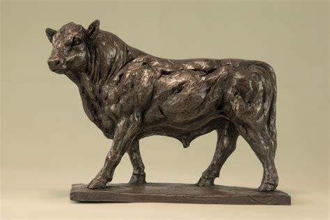 Walking Small Bull Sculpture | Bronze Bull Statue | Bull Ornament