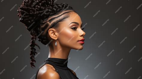 Premium AI Image | a woman with a very long braided ponytail