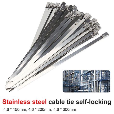 Buy Stainless Steel Metal Cable Ties Zip Tie Locking Wire Metal