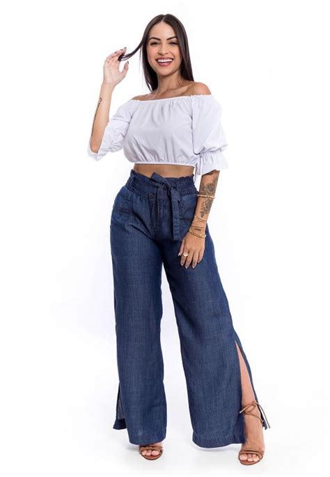 Pantalona Jeans Last X Restrito Jeans Cal A Jeans Feminina