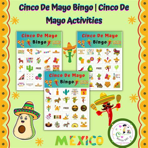 Cinco De Mayo Bingo Game Activity | Cinco De Mayo Activities | Made By ... 