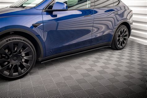 Side Skirts Diffusers V 2 Tesla Model Y Gloss Black Our Offer Tesla