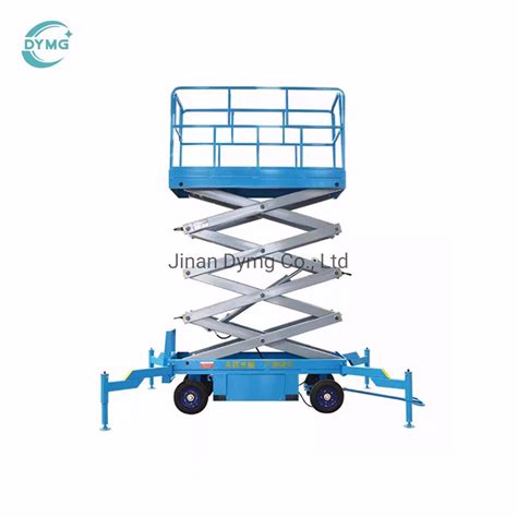 Dymg Mobile Skylift Hydraulic Electric Scissor Lift Platform With Solid