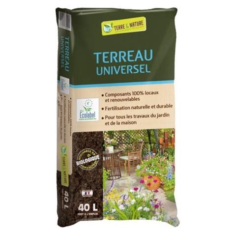 Terreau Sans Tourbe Universel Ecolabel UAB 40L