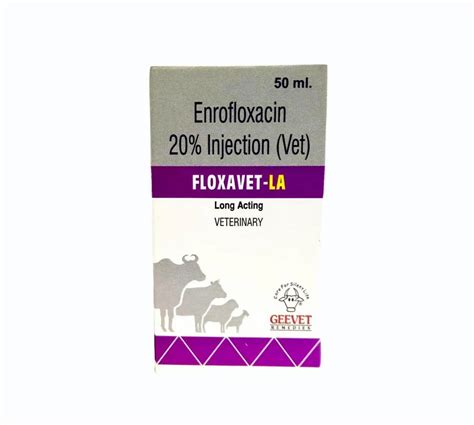 Floxavet LA Enrofloxacin Injection 20 Packaging Type Vial Packaging