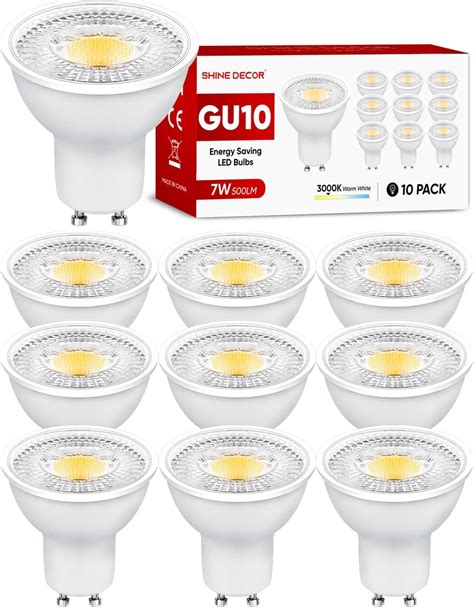 Shine Decor W Gu Led Bulbs Lm Warm White K Non Dimmable