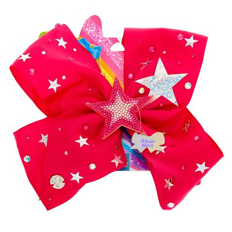 Jojo Siwa™ Large Star Girl Signature Hair Bow Claires Us