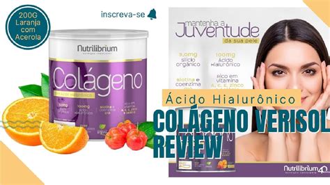 ColÁgeno Verisol Com Ácido HialurÔnico 200g Laranja Com Acerola