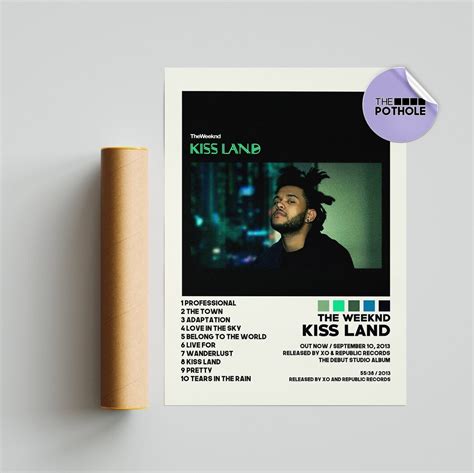 The Weeknd Posters Kiss Land Poster The Weeknd Kiss Land Etsy