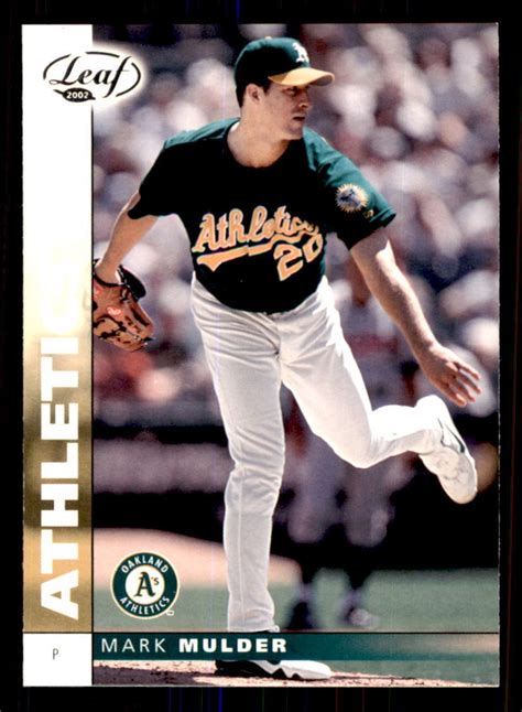 2002 Leaf 36 Mark Mulder Oakland Athletics EBay