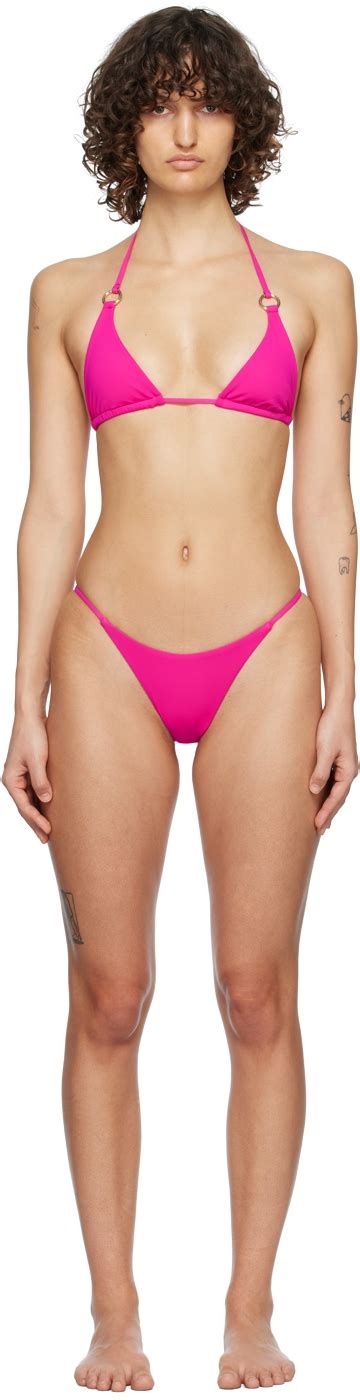 Louisa Ballou Louisa Ballou Pink Mini Ring Bikini Editorialist