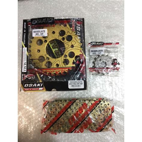 Osaki Sprocket And Chain Set Smash Raider J Shooter Gold Lazada Ph