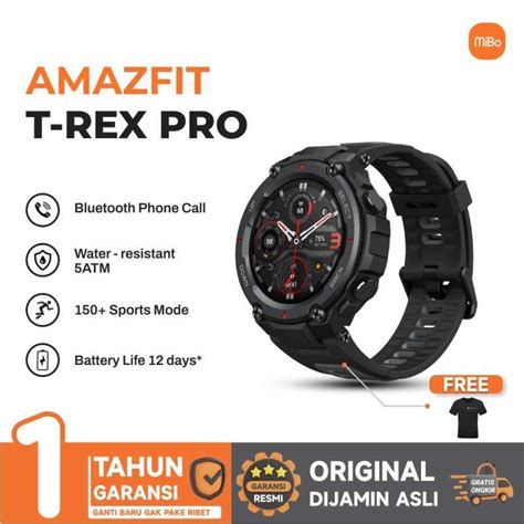 Jual Amazfit T Rex Pro Smartwatch Spo Garansi Resmi Meteorite Black