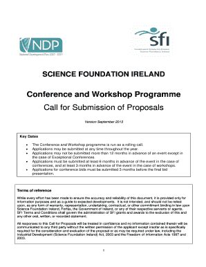 Fillable Online Sfi Conference And Workshop Programme Sfi Fax Email