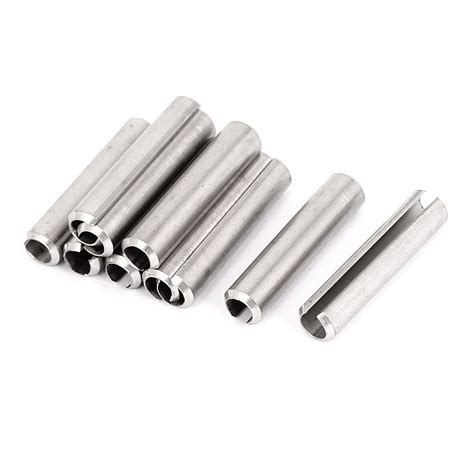 M8x40mm 304 Stainless Steel Split Spring Roll Dowel Pins Fasteners 10pcs