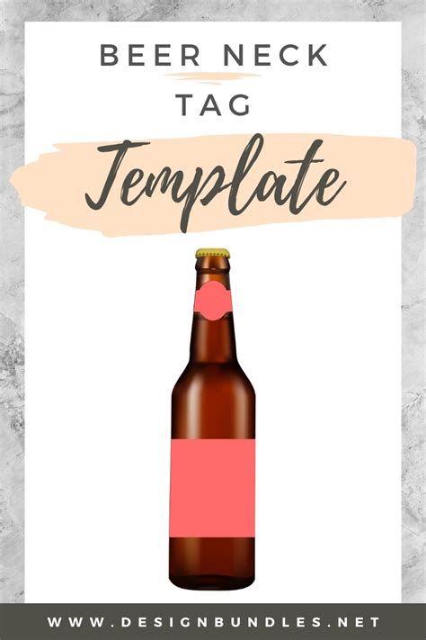 Beer Neck Label Template SVG EPS PNG Wine Bottle 1781551