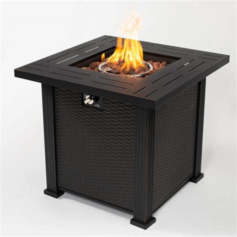 Square Steel 28 in. Fire Pit Table WDX853102853 - The Home Depot