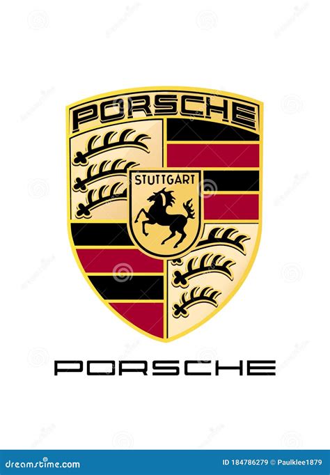 Porsche Logo On White Background Editorial Illustrative Editorial Stock