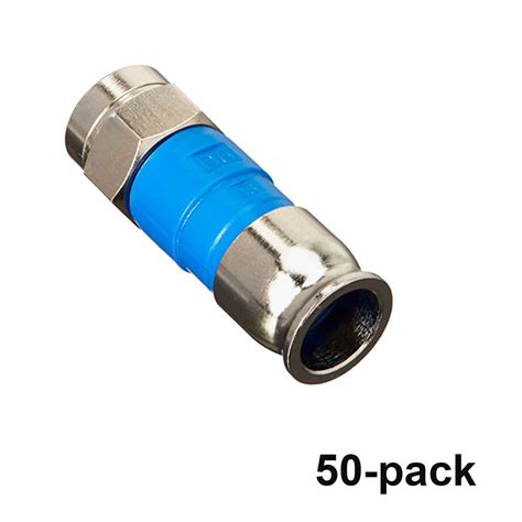 Ppc Belden Snsd6 Blue Rg6 Snap N Seal Tight Compression Connectors 50 Pack