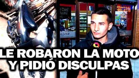 Le robaron la moto y le pidió disculpas al padre YouTube