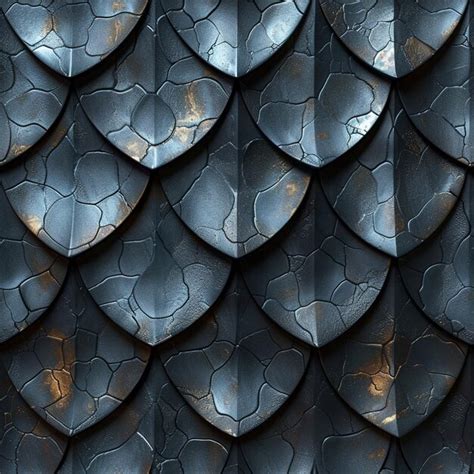 Premium Photo A Close Up Of A Black And Gold Dragon Scale Pattern