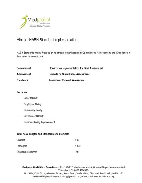 Hints Of Nabh Implementationdoc