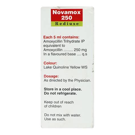 Novamox 250mg Rediuse Suspension 60ml Price Uses Side Effects Netmeds