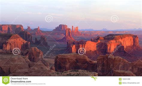 Sunrise in Hunts Mesa Near Monument Valley, Arizona, USA Stock Image ...