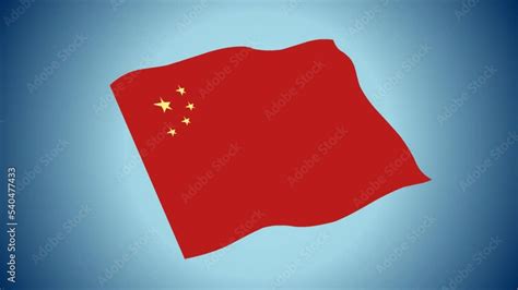 China flag waving background and 2d animation, flag of china waving ...