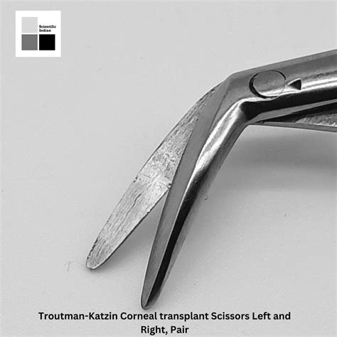 Scientific Indian Blunt Troutman Katzin Corneal Transplant Scissors