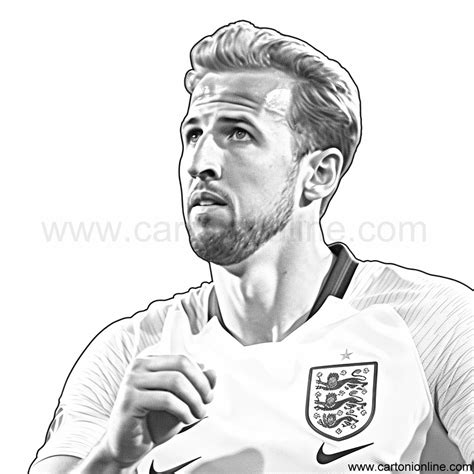 Harry Kane from Soccer coloring page