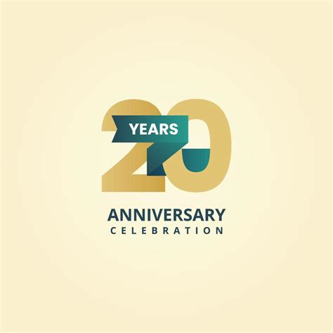 20 years anniversary logo template design 19995827 Vector Art at Vecteezy