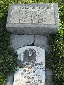 Zachariah Montgomery M Morial Find A Grave