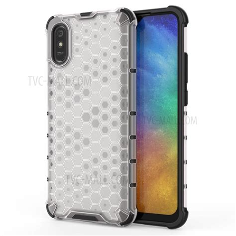 Honeycomb Pattern Shock Proof TPU PC Combo Case For Xiaomi Redmi 9A