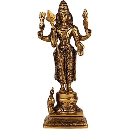 Buy Bhunes Brass Kartikeya Idol Kartik Idol Lord Karthikeyan Idol