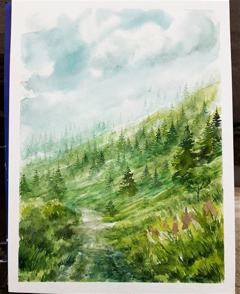 The Hill : Watercolor